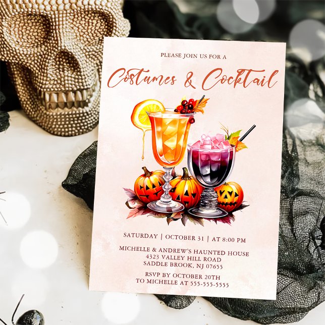 Costumes & Cocktails Halloween Party Invitation (Creator Uploaded)