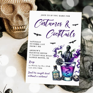 Costumes & Cocktails Halloween Party Invitation