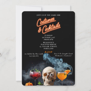 Costumes & Cocktails Halloween Party Invitation Sk