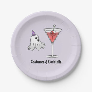 Costumes & Cocktails Party Paper Plate