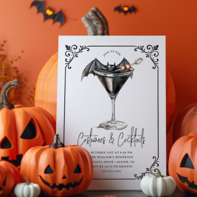 Costumes & Martinis Halloween Party Invitation (Creator Uploaded)