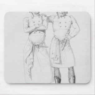 Costumes of cooks from different eras mouse pad