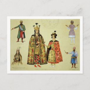 Costumes of the 17th and 18th centuries, plate 56 postcard