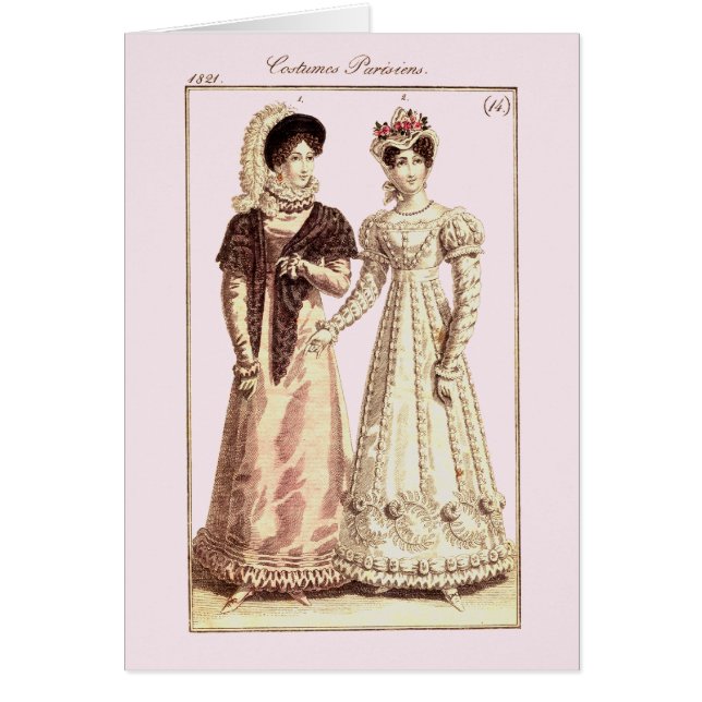 Costumes Parisiens 1821 Fashion Plate (Front)