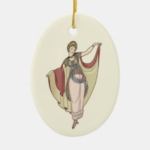 Costumes Parisiens- Dance dress, tree Ceramic Tree Decoration