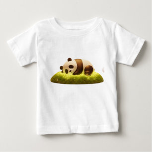 Cosy 3D Panda in Magical Forest Baby T-Shirt