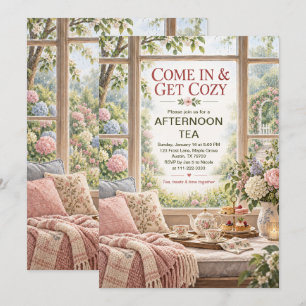 Cosy Afternoon Tea Garden Party Invitation