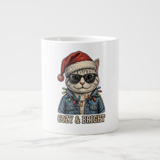 Cosy And Bright Christmas Cat Mug