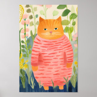 Cosy and Cute Cat Poster