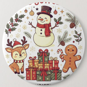 Cosy and Joyful Vibes Winter Christmas Magic 6 Cm Round Badge