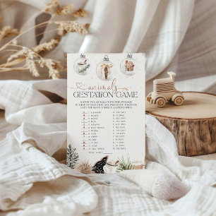 Cosy Animals Gestation Baby Shower Game