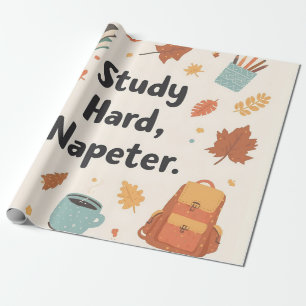 Cosy Autumn Back-to-School Wrapping Paper