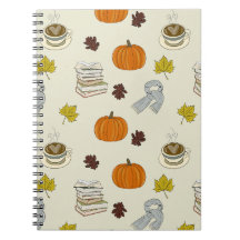 Cosy Autumn Books & Coffee Spiral Notebook