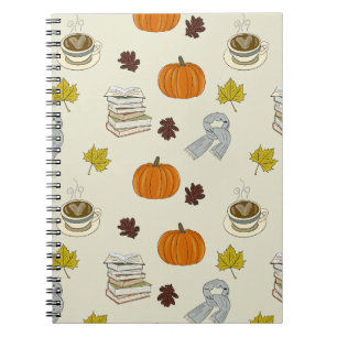 Cosy Autumn Books & Coffee Spiral Notebook