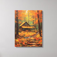 Cosy Autumn Cabin Retreat Fine Art