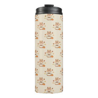 Cosy Autumn Capybara Kawaii Pumpkin Spice Latte  Thermal Tumbler