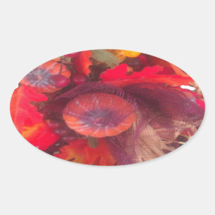 Cosy Autumn Charm - Fall Decor & Gifts Oval Sticker