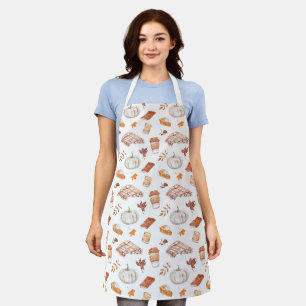 Cosy Autumn Essentials Watercolor Pattern Apron