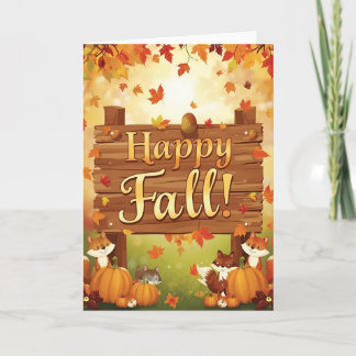Cosy Autumn Fall Greeting Card
