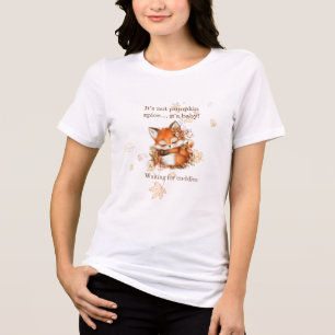Cosy Autumn Fox Baby Shower   “Mummy To Be” Tri-Blend Shirt