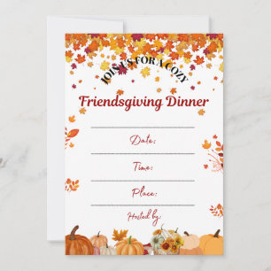 Cosy Autumn Friendsgiving Dinner Invite