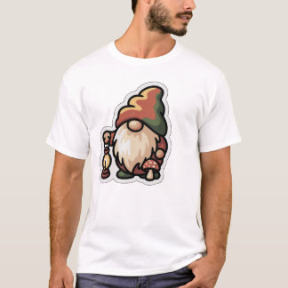 Cosy Autumn Gnome Lantern T-Shirt Design