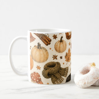 Cosy Autumn Halloween Pumpkin Spice Fall Mushrooms Coffee Mug