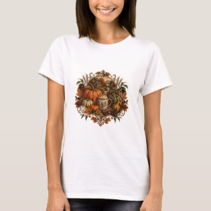 Cosy Autumn Harvest Retro Cottagecore T-Shirt