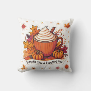Cosy Autumn Home Decor Pumpkin Spice  Cushion