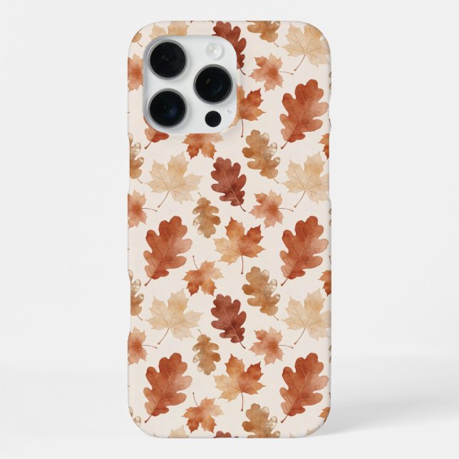 Cosy Autumn Leaf Pattern iPhone Case (Back)