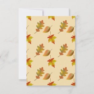 Cosy autumn maple leaves oak leaves card