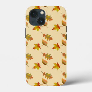 Cosy autumn maple leaves oak leaves iPhone 13 mini case