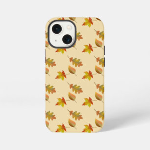 Cosy autumn maple leaves oak leaves iPhone 13 mini case