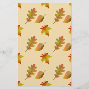 Cosy autumn maple leaves oak leaves stationery