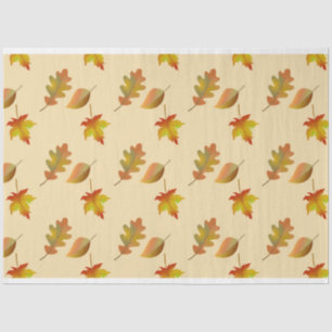 Cosy autumn maple leaves oak leaves tissue paper