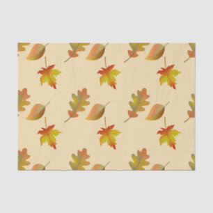 Cosy autumn maple leaves oak leaves tissue paper
