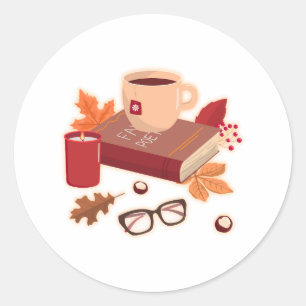 Cosy Autumn Mood Classic Round Sticker