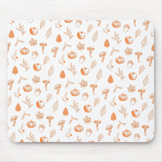 Cosy Autumn Pattern Mouse Pad (Front)