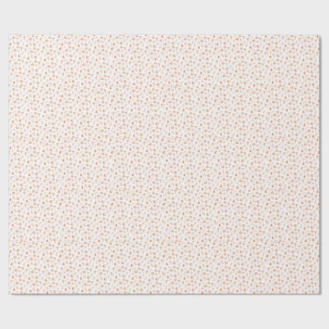 Cosy Autumn Pattern Wrapping Paper (Flat)