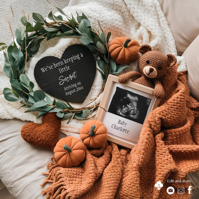 Cosy Autumn Ultrasound Pregnancy announcement  (Creator Uploaded)