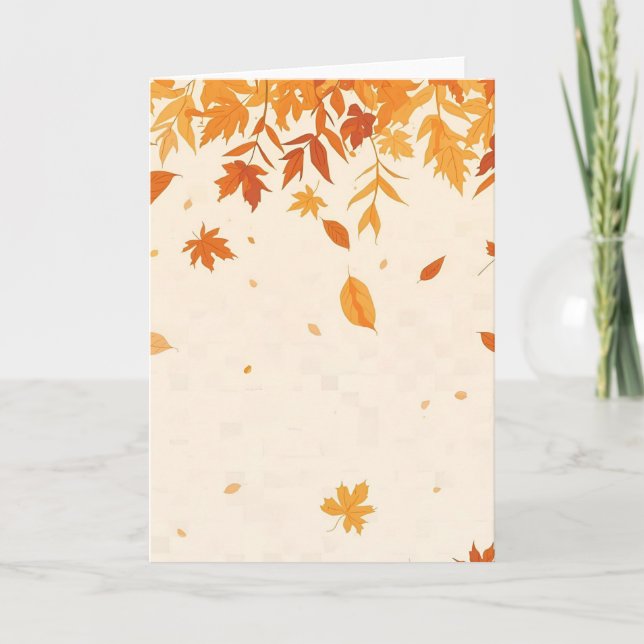 Cosy Autumn Vibes – 5x7 Fall Greeting Card (Front)