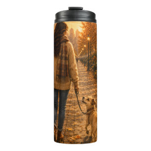 Cosy Autumn Walk with My Best Friend Thermal Tumbler