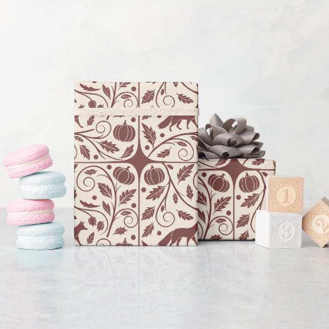 Cosy Autumnal Wrapping Paper (Baby Shower)