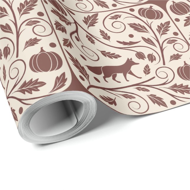 Cosy Autumnal Wrapping Paper  (Roll Corner)