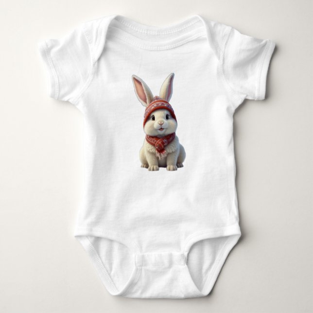 Cosy Baby Bunny Baby Bodysuit (Front)