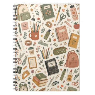Cosy Back to School Cute Stationery & Supplies Pat Notebook
