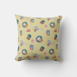 Cosy Back to School Throw Pillow