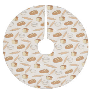Cosy Baking Pattern Brushed Polyester Tree Skirt