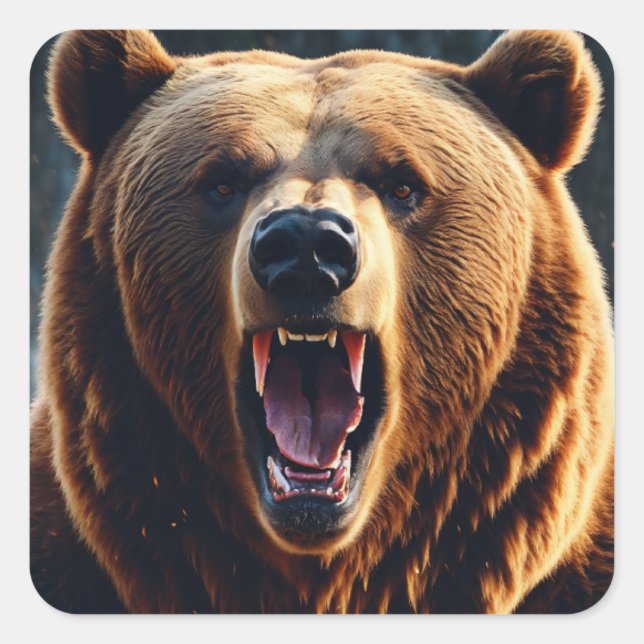 Cosy Bear Adventures Square Sticker (Front)