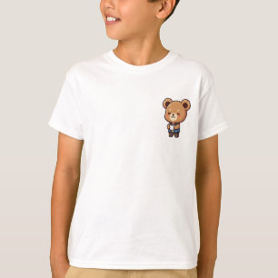 Cosy Bear Coffee Sipping Kids T-Shirt